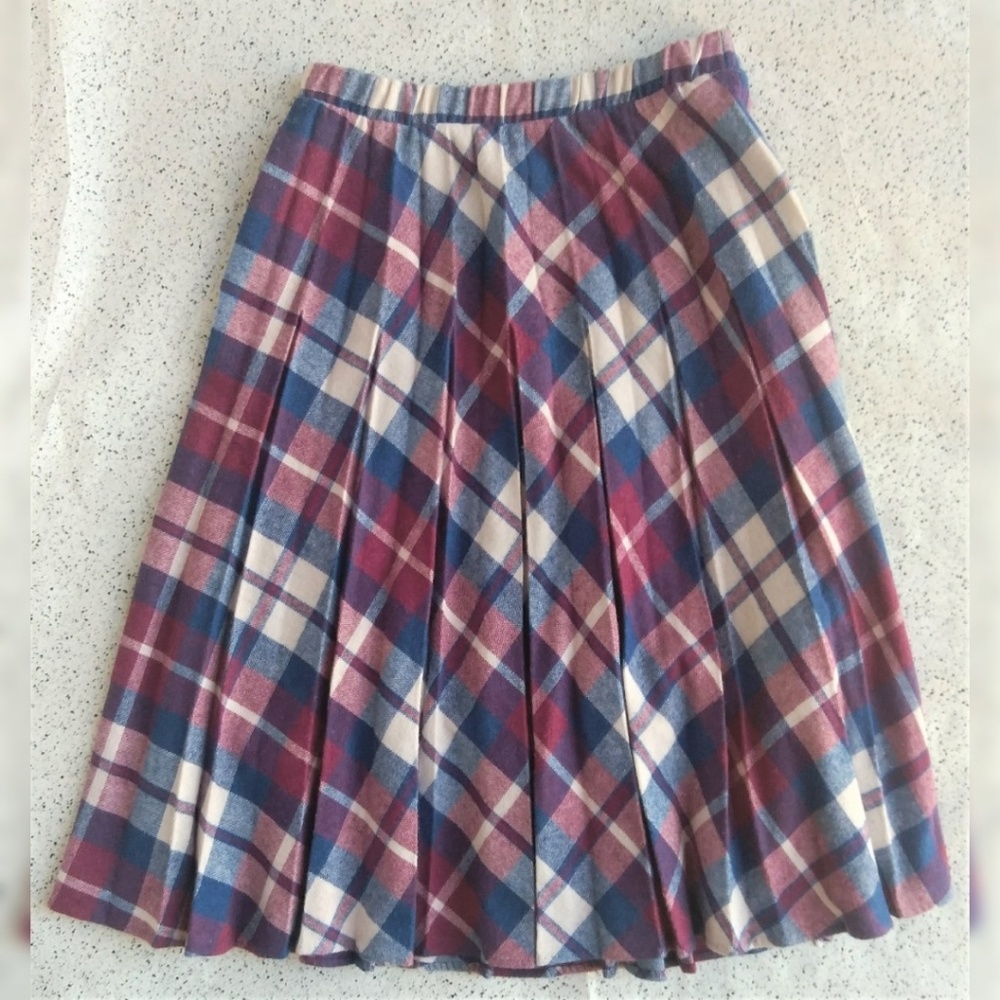 Ecco Bay Vintage Wool Blend Skirt sz M